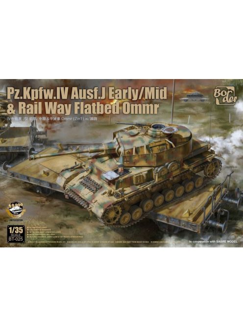 Border Model - Pz.Kpfw.Iv Ausf. J Early/Mid &Amp; Railway Flatbed Ommr Limited Edition