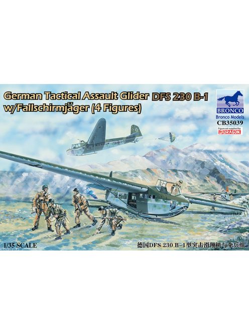 Bronco Models - German Tactical Assault Glider Dfs 230 B-1 W/FallschirmjăGer (4 Figures)