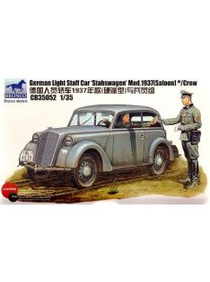   Bronco Models - German Light Staff Car Stabswagen Mod. 1937(Saloon)w/crew (2 Figures)