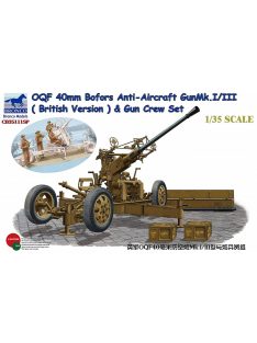   Bronco Models - OQF Bofors 40mm Anti-Aircraft Gun Mk. Mk.I/III (British Army)&Gun Crew Set