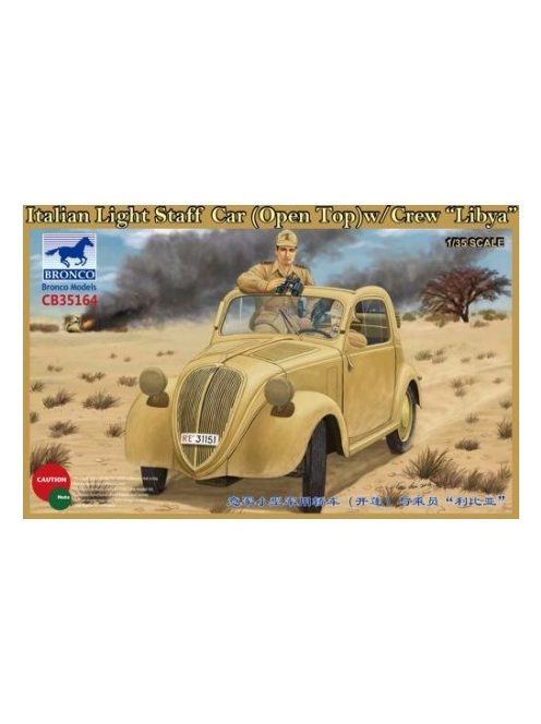 Bronco Models - Italian Light Staff Car(Open Top) w/Crew Libya