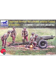   Bronco Models - 75mm Pack Howitzer M1A1(British Airborne Version) & Gun Crew