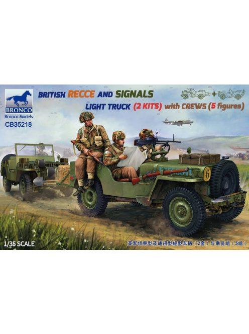 Bronco Models - BRITISH RECCE AND SIGNALS LIGHT TRUCK (2 KITS ) with CREWS