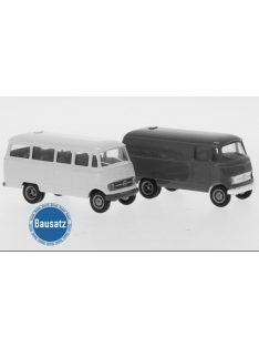   Brekina - Brekina, Mercedes Sortiment zum Bau je ein MB L 319Kasten MB O 319Bus, 1960, 1:87