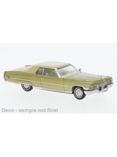 Brekina - Cadillac Coupe deVille, gold/beige, 1972, 1:87