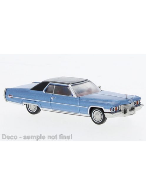 Brekina - Cadillac Coupe deVille, hellblau/schwarz, 1972, 1:87