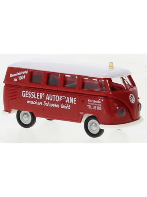 Brekina - Brekina, VW T1b Kombi Gesslers, 1960, Gesslers Autokran, 1:87