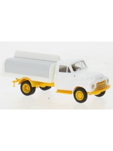   Brekina - Brekina, Opel Blitz Geränkeaufbau, weiss/gelb, 1952, 1:87