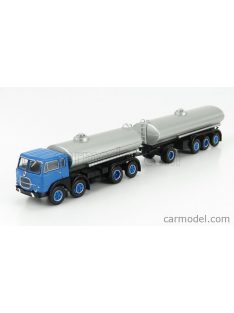   Brekina Plast - Fiat 690 Millepiedi Tanker Truck 1960 Blue Black Silver