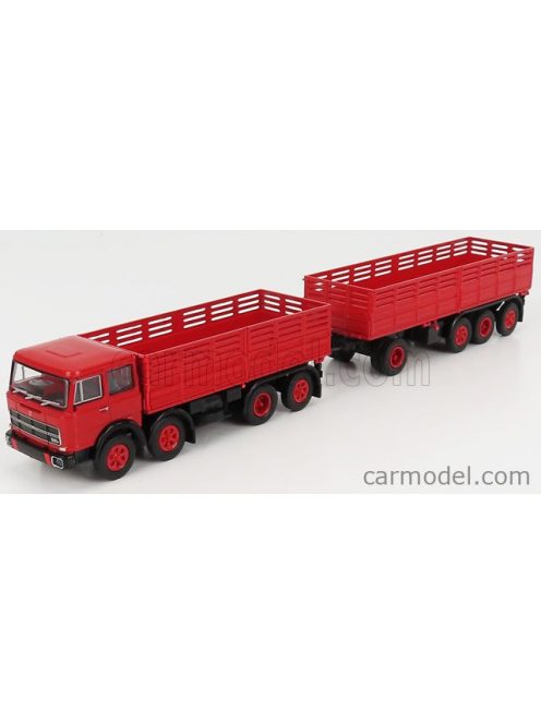 Brekina Plast - Fiat 691 Truck Millepiedi 4-Assi 1961 Red