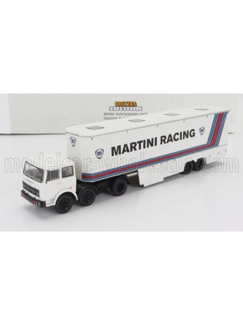 Brekina - FIAT 691 T TRUCK TEAM LANCIA MARTINI RACING CAR TRANSPORTER 1970 WHITE