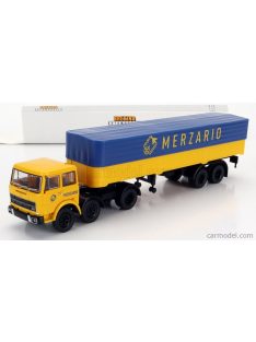   Brekina Plast - Fiat 691 T Truck Telonato Merzario Transports 1970 Yellow Blue