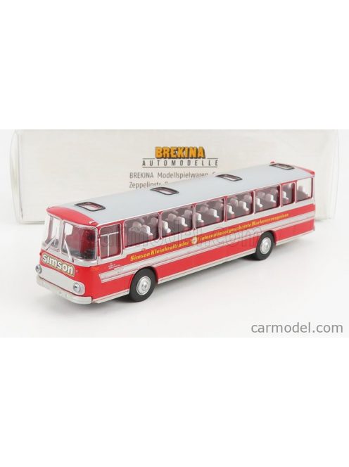 Brekina Plast - Fleischer S5 Autobus 1973 Red Silver