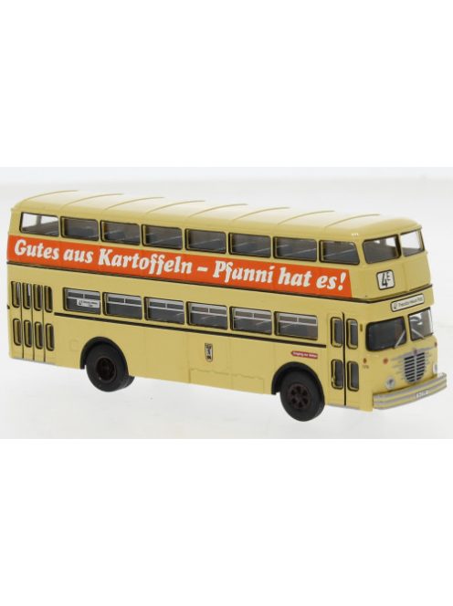 Brekina - Brekina, Büssing D2U Doppeldecker, 1960, BVG - Pfanni, 1:87