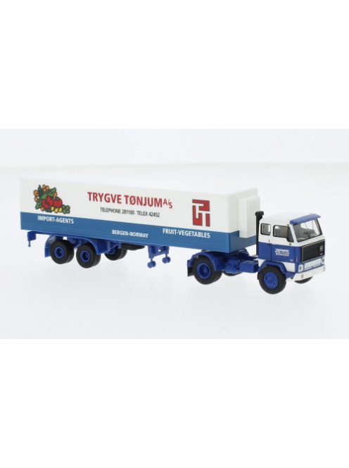 Brekina - Brekina, Volvo F 89 Koffer-SZ, 1972, Langtransport - Trigve Tonjum, 1:87