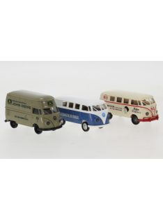   Brekina - Brekina, Set mit 3 VW-Bulli-Modellen, 1960, Im Einsatz in Südamerika, 1:87