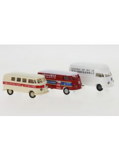   Brekina - Brekina, Set mit 3 VW-Bulli-Modellen, 1960, Im Einsatz in Asien, 1:87