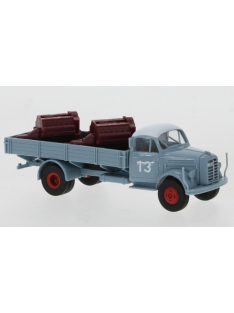   Brekina - Brekina, Borgward B 4500 Pritsche mit Ladegut, 1951, blaugraue Spedition, 1:87