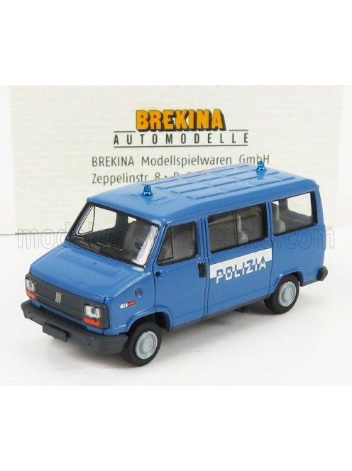 Brekina - FIAT DUCATO MINIBUS POLIZIA 1981 LIGHT BLUE