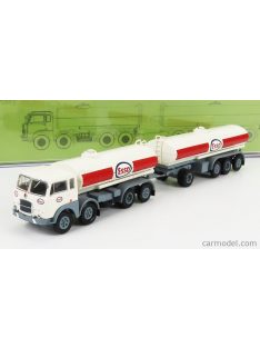   Brekina Plast - Fiat 690 Millepiedi Tanker Truck Esso 1960 White Red