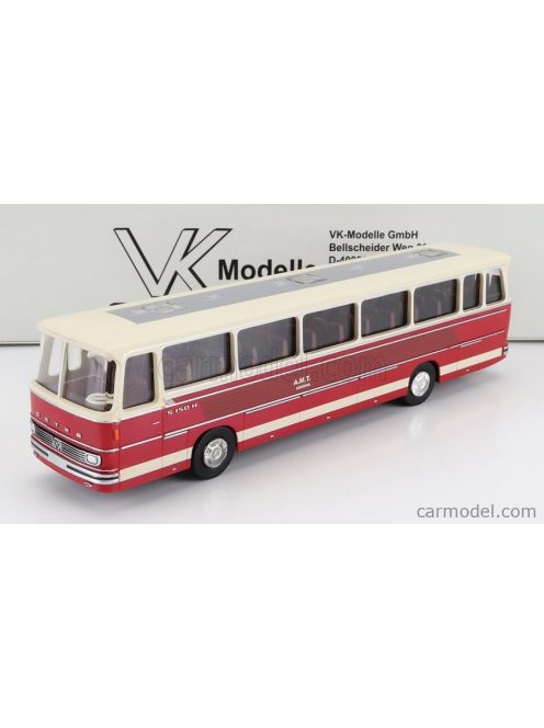 Brekina Plast - Setra S150 Autobus Extraurbano A.M.T. Genova 1985 Red Cream