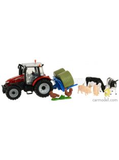   Britains - Massey Ferguson 5612 Tractor With Animals 2016 Red Silver