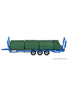   Britains - Accessories Trailer - Bale Throw Wagon - Carrello Trasporto Fieno Blue Wood