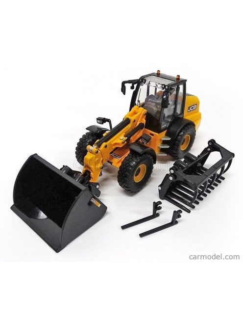 Britains - Jcb Tm420 Ruspa Gommata Tractor - Scraper Yellow Black