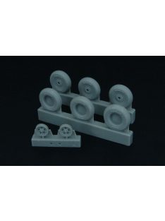 Brengun - Spitfire 5 spoke wheels set (3 types of tires)