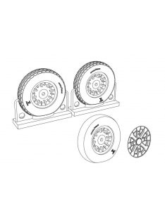 Brengun - F4U Corsair Block Thread Wheels set