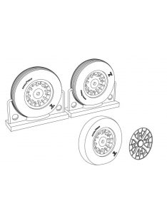 Brengun - F4U Corsair Ribbed Thread Wheels set