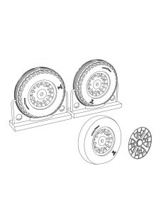 Brengun - F4U Corsair Ribbed-Diamond Thread Wheels set