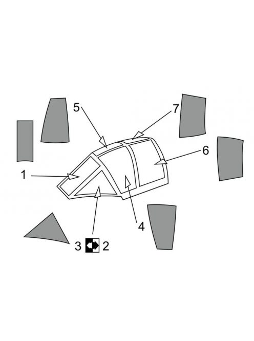 Brengun - MXY-7 Ohka model 22 Canopy mask (Brengun kit)