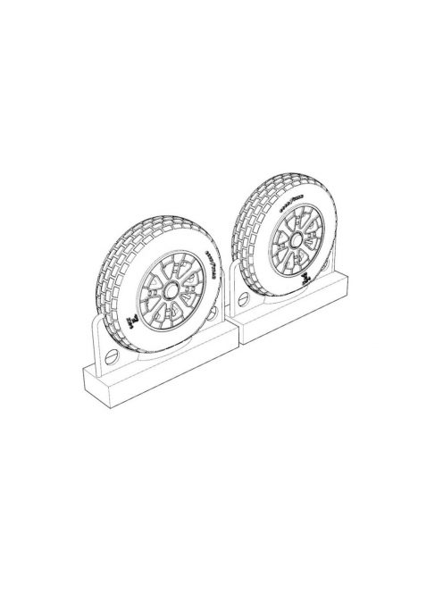 Brengun - 1/72 F4U Corsair Block Thread Wheels set