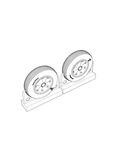 Brengun - 1/72 F4U Corsair Late Ribbed Thread (late '50s) Wheels set