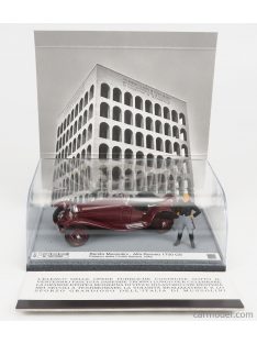   Brumm - Alfa Romeo 1750Gs Spider With Mussolini Figure - Palazzo Della Civilta' Italiana Roma 1940 Bordeaux