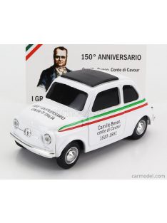   Brumm - Fiat 500 Camillo Benso Conte Di Cavour 1810-1861 - I Grandi Artefici Dell'Unita' D'Italia White