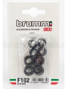   Brumm - ACCESSORIES F1 SET PNEUMATICI GOOD YEAR E CERCHI - TYRES AND WHEELS BLACK SILVER