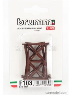   Brumm - Accessories Set 5X Transenne - Street Barricades Sizes Misure 4.65Cm X 2.85 Cm Brown