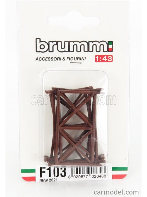 Brumm - Accessories Set 5X Transenne - Street Barricades Sizes Misure 4.65Cm X 2.85 Cm Brown