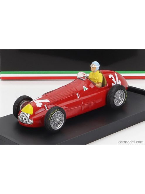 Brumm - Alfa Romeo F1 158 N 34 World Champion Winner Monaco Gp Nino Farina 1950 - With Driver Figure Red