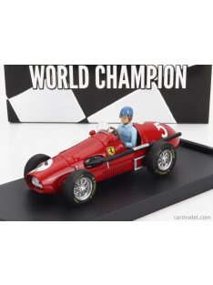   Brumm - Ferrari F1 500 F2 N 5 World Champion Winner English Gp Alberto Ascari 1953 - With Driver Figure Red