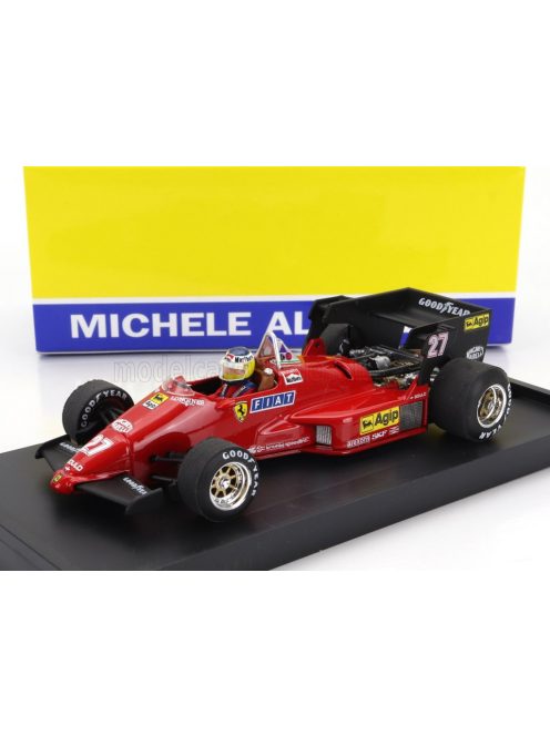 Brumm - FERRARI F1 126C4 N 27 WINNER BELGIUM GP 1984 MICHELE ALBORETO - WITH DRIVER FIGURE RED BLACK