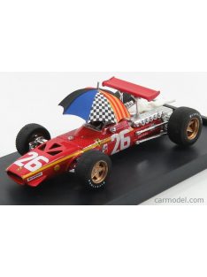   Brumm - Ferrari F1 312 N 26 France Gp 1968 J.Ickx With Pilot Figure And Umbrella Red