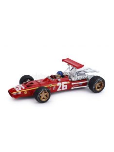   Brumm - FERRARI F1  312 N 26 WINNER FRANCE GP 1968 JACKY ICKX - WITH DRIVER FIGURE RED WHITE