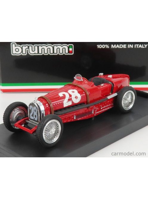 Brumm - Bugatti F1 Tipo 59 N 28 Monaco Gp 1934 Tazio Nuvolari Red