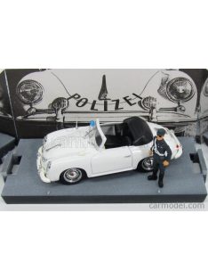   Brumm - Porsche 356 Cabriolet Switzerland Polizei - Police + Figure 1952 White