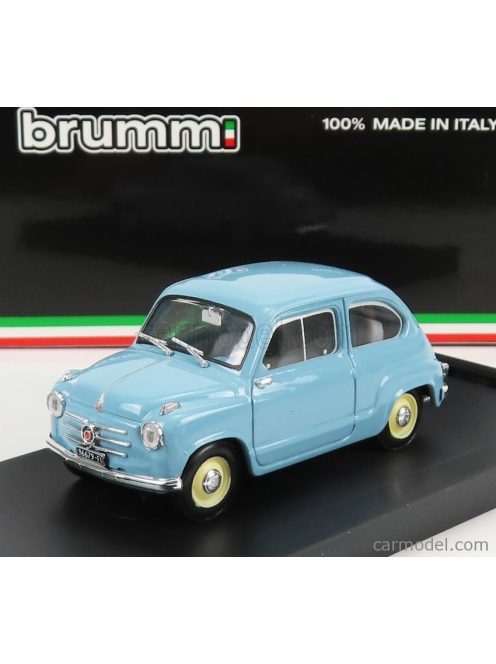 Brumm - Fiat 600 Berlina I Series 1955 Azzurro Cenere - Light Blue