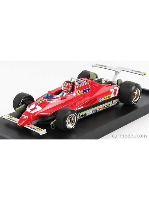 Brumm - Ferrari F1 126C2 N 27 Usa Ovest Long Beach Gp 1982 Gilles Villeneuve - With Driver Figure Red