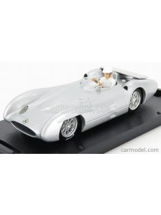   Brumm - Mercedes Benz W196C N 0 Test Freno Areodinamico Posteriore Monza Italy 1955 S.Moss - With Driver Figure Silver